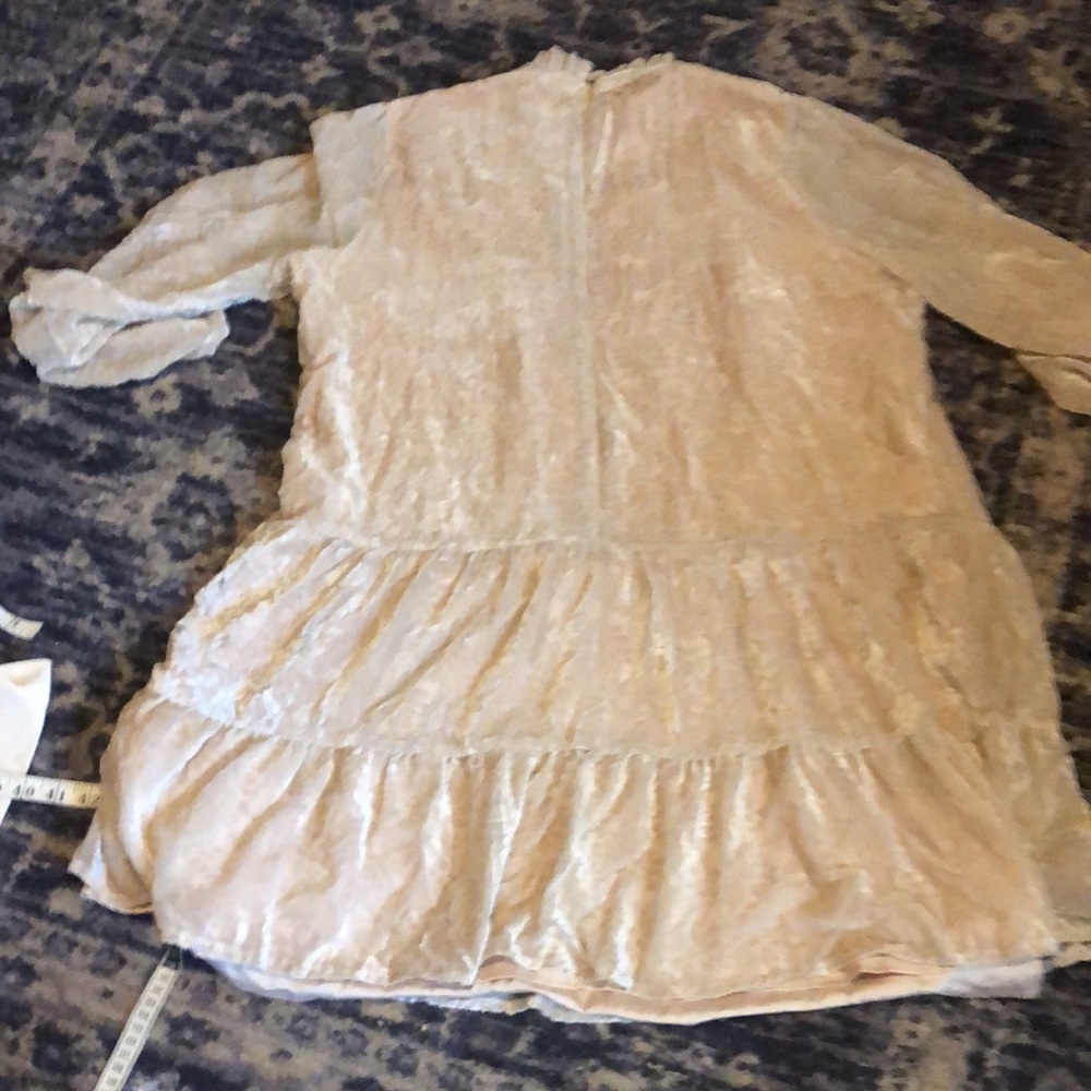 NWT Salt Velvet Burnout Dress Ivory XXL - Picture 13 of 14